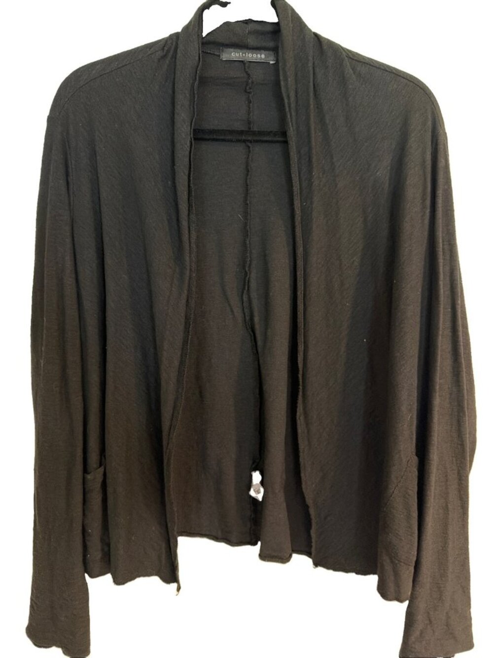 Cut Loose Black Women’s Open Jacket/cardigan  Shawl Collar Sz L/XL
